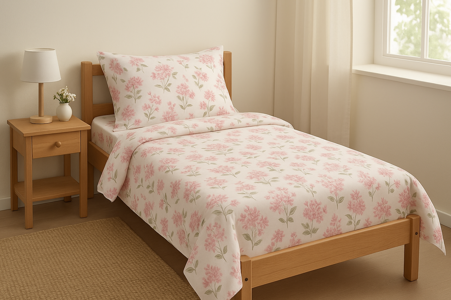 Cama Solteiro Arrumada